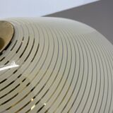 Modernist brass and glass Ceiling Flushmount Light, Italy 1950s