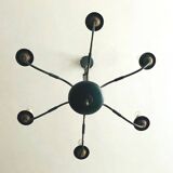 Vintage neoclassical style column chandelier 50s
