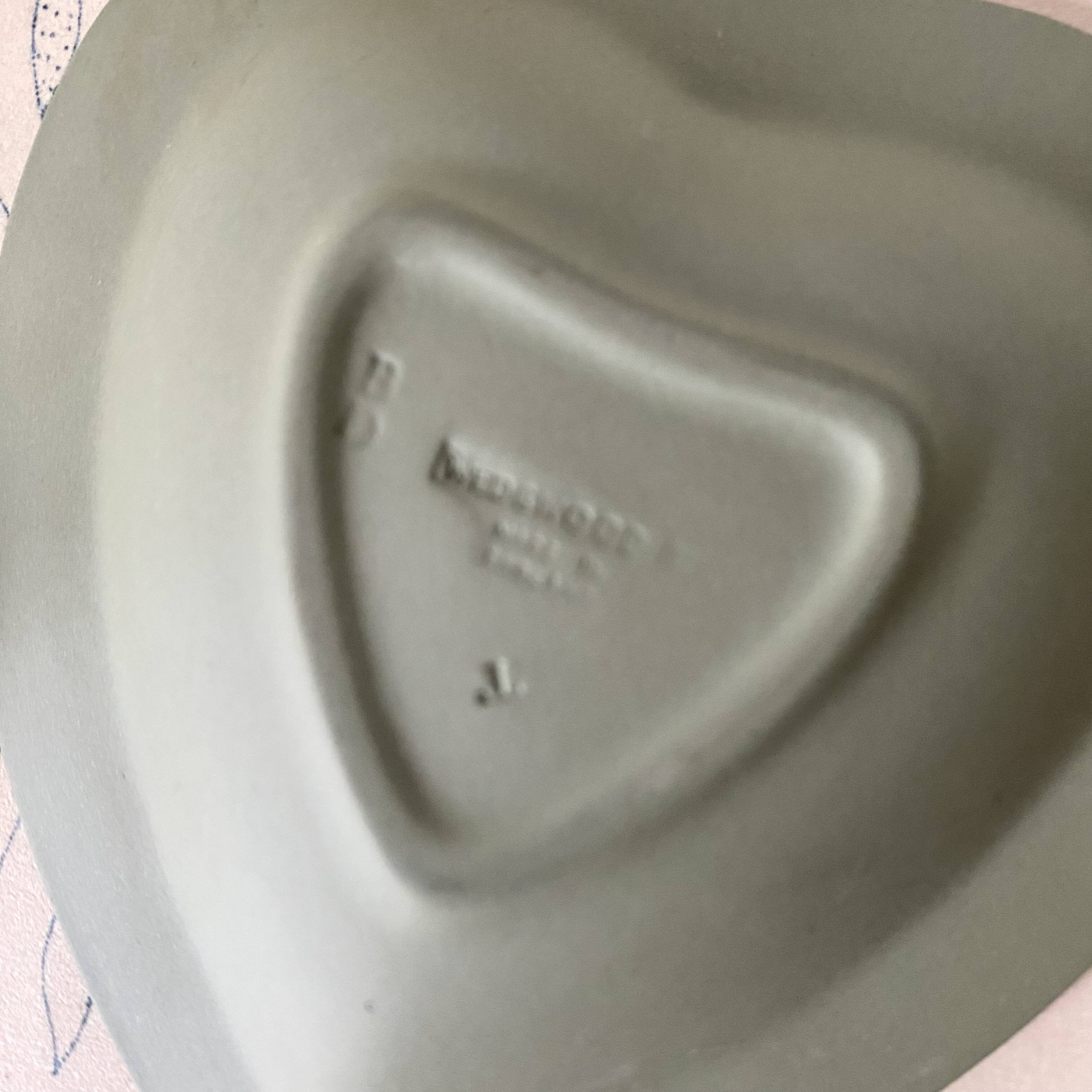 Heart-shaped pocket tray Wegwood in green jasper