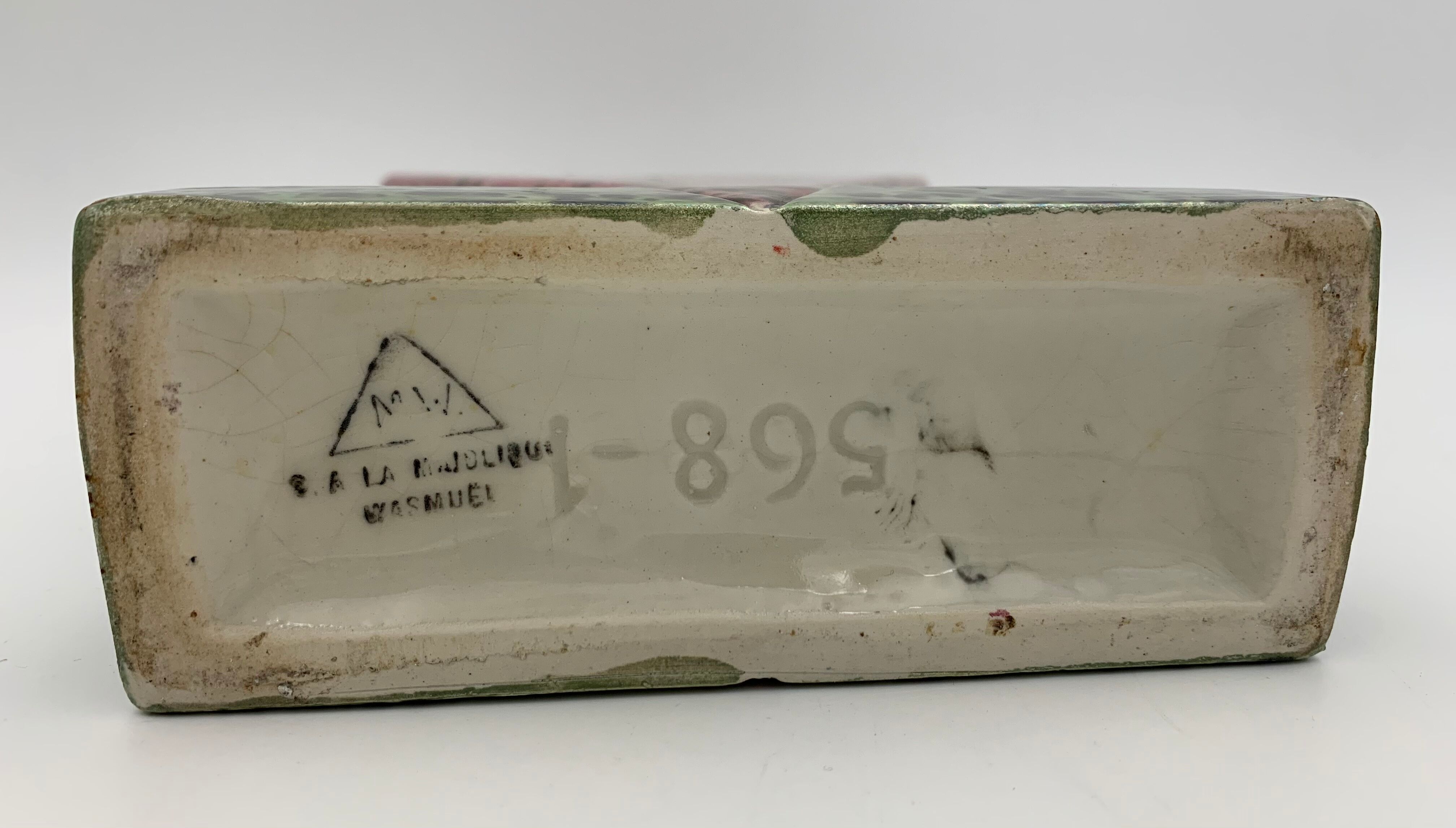 MAJOLIQUE WASMUËL - Art Deco vase in faience signed numbered - 1930s