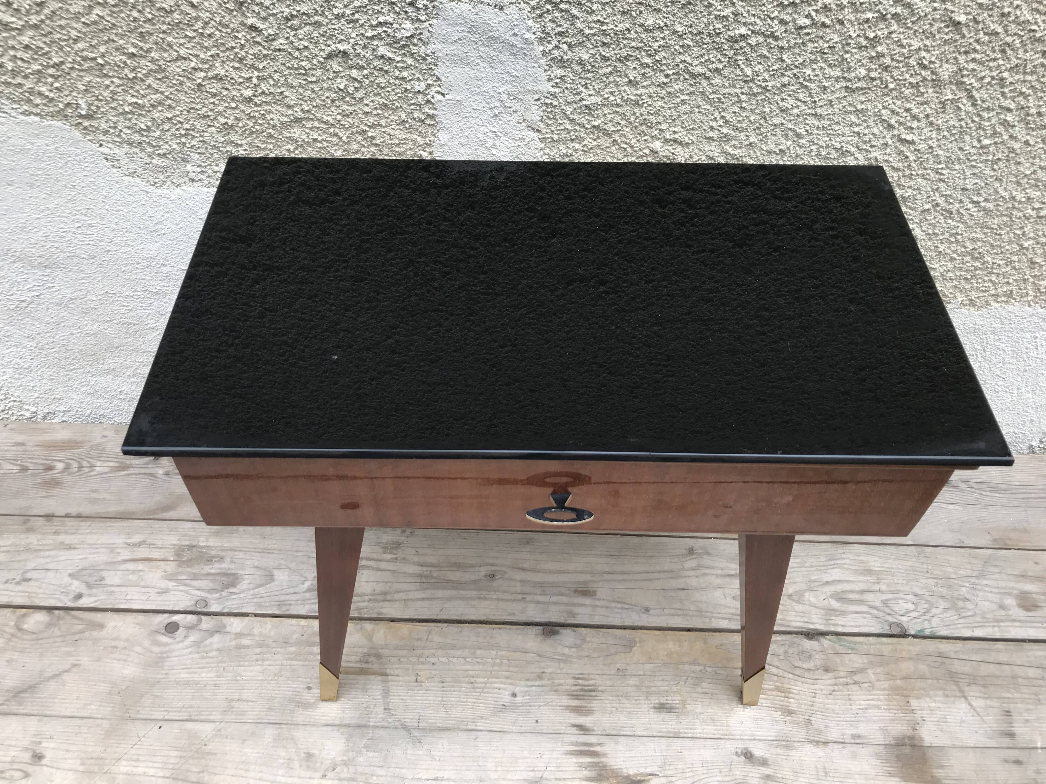 Tables de chevet scandinaves pieds compas années 70