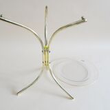 Table d'appoint en verre et métal doré