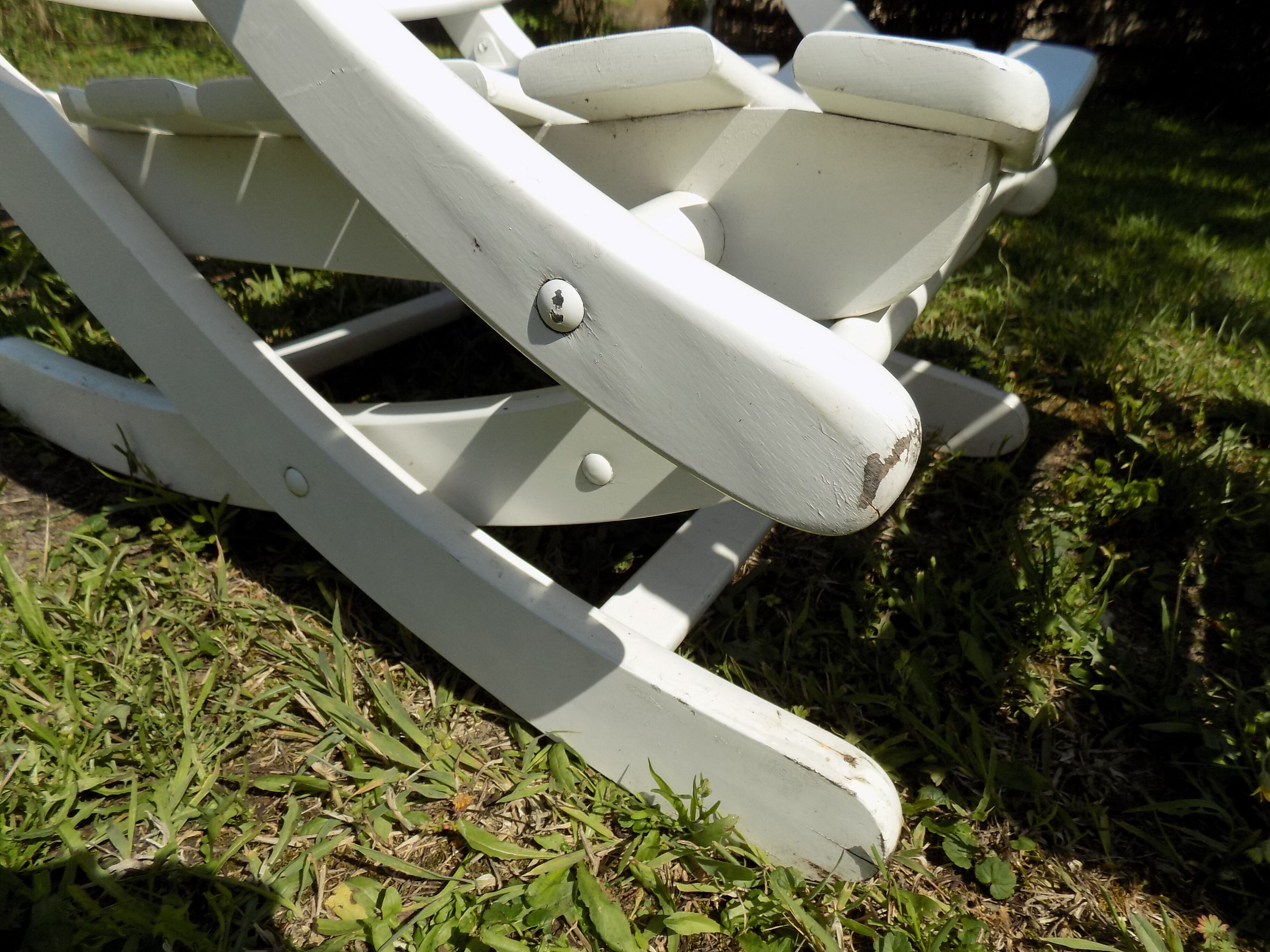 Chaises de jardin en bois années 80 Herlag