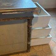 Old wooden workshop furniture – tabletop