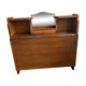 Wooden console table / vintage folding desk with mirror and small drawer