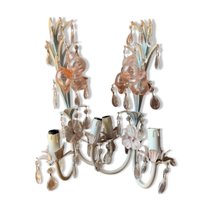 Lot de 2 appliques Murano