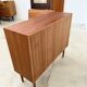 Small teak buffet with 2 doors, vintage Scandinavian style.