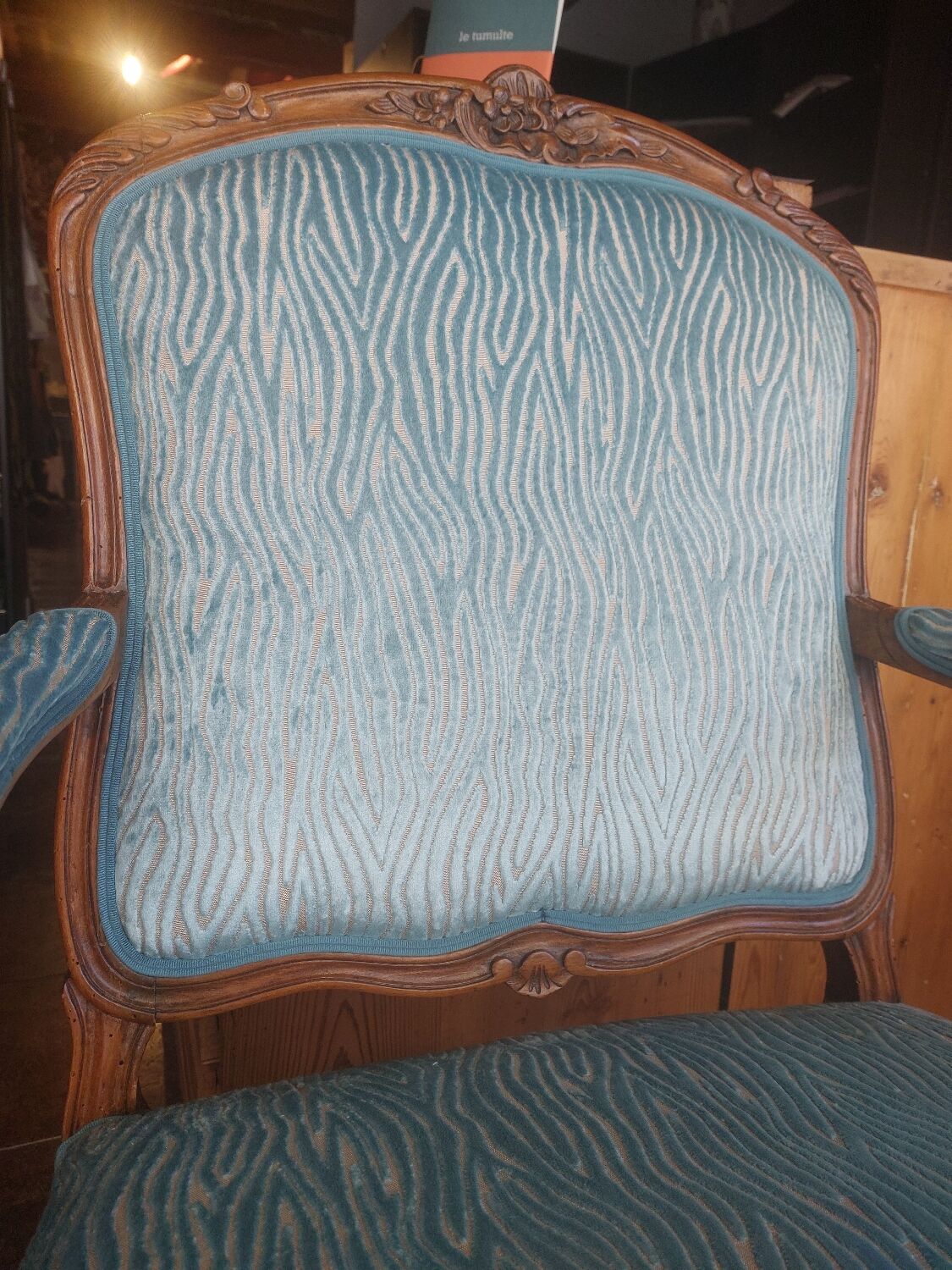 Restored Louis XV queen's armchair