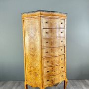 Louis XV Chest of Drawers in Thuja Burl and Marble, Period 11