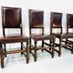 Vintage Handmade French Chairs in Leather & Oak, 1970s.