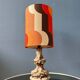 Space Age table lamp in orange ceramic West Germany Fat Lava
