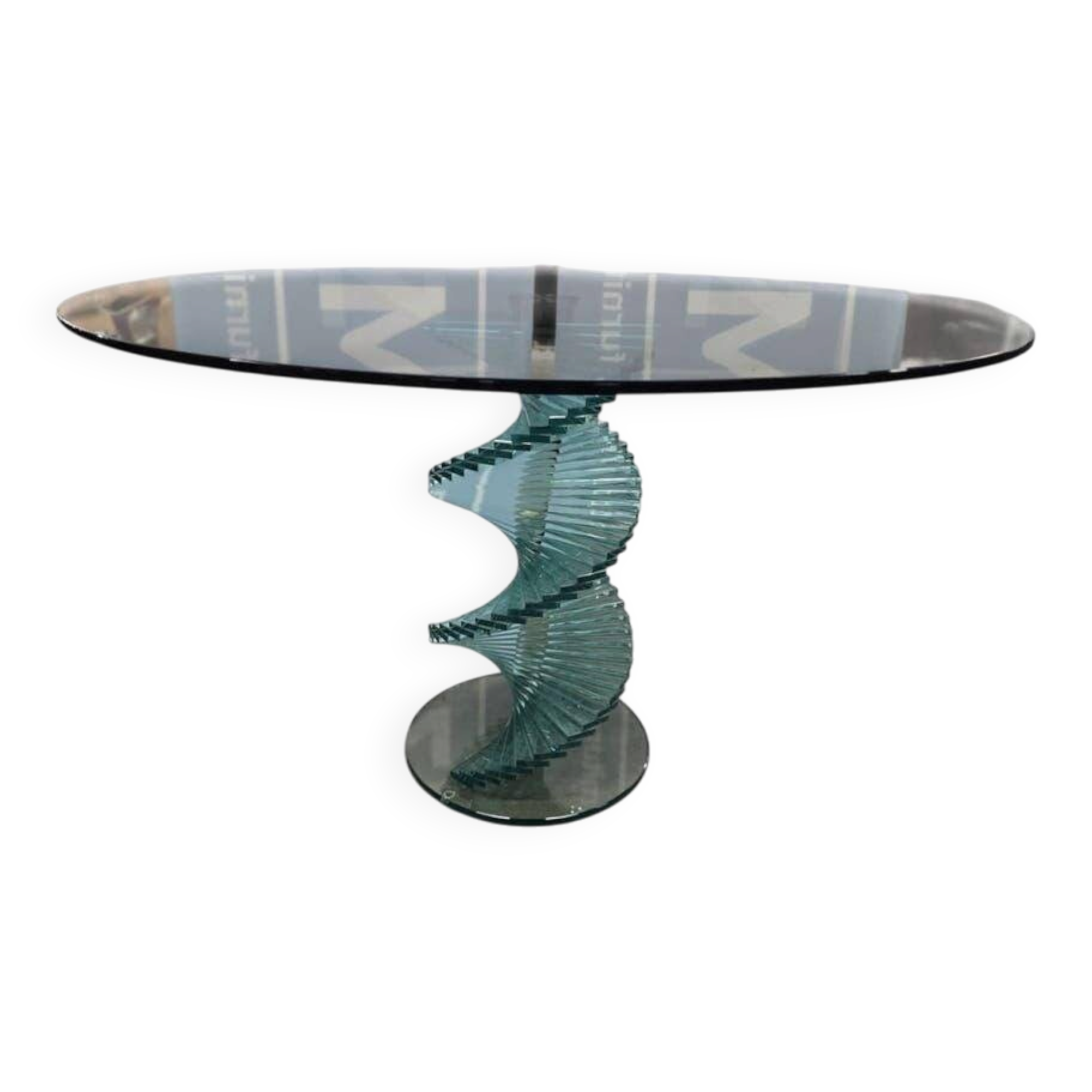 Vintage twisted glass table from the 90s.