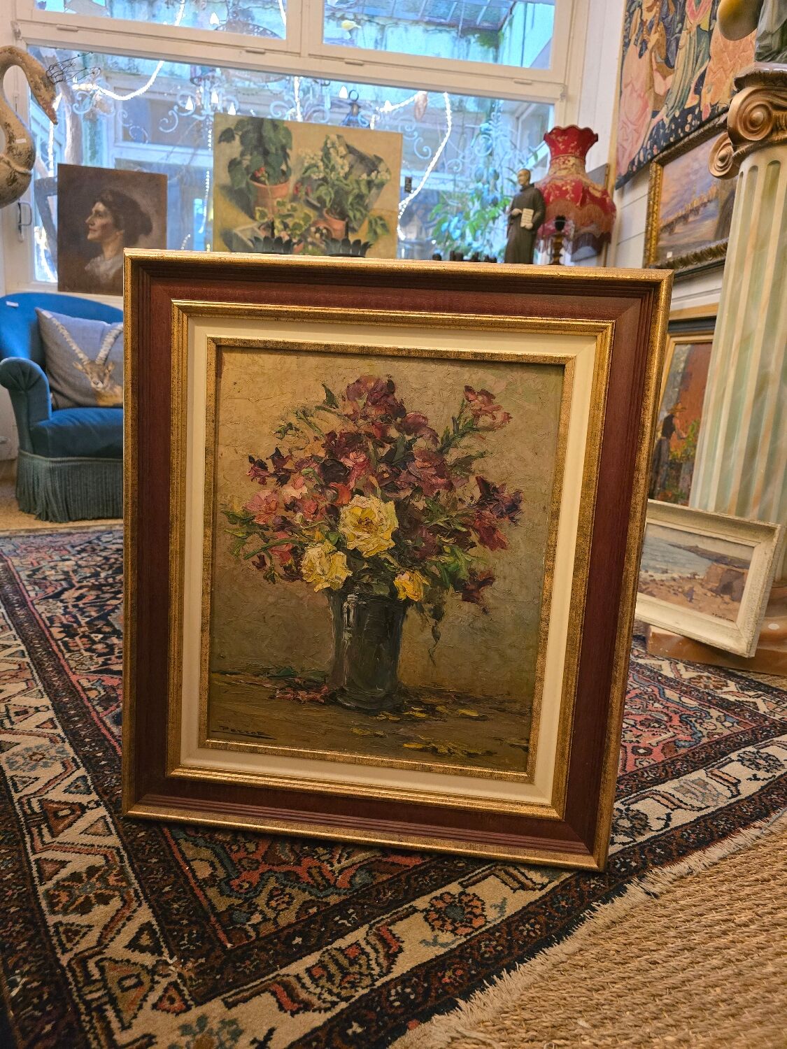 Oil on panel Bouquet