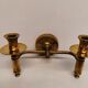 Classic Danish wall hung design candlestick in solid brass