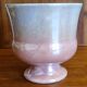Strehla Germany Vintage Ceramic Iridescent Pink Flowerpot Vase