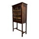 Vitrine vintage en bois sur pieds / étagère