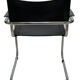 Set of 6 bauhaus cantilever chairs black leather and chrome design