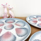 Lot of 6 oyster plates or scallops - Moulin des Loups Orchies