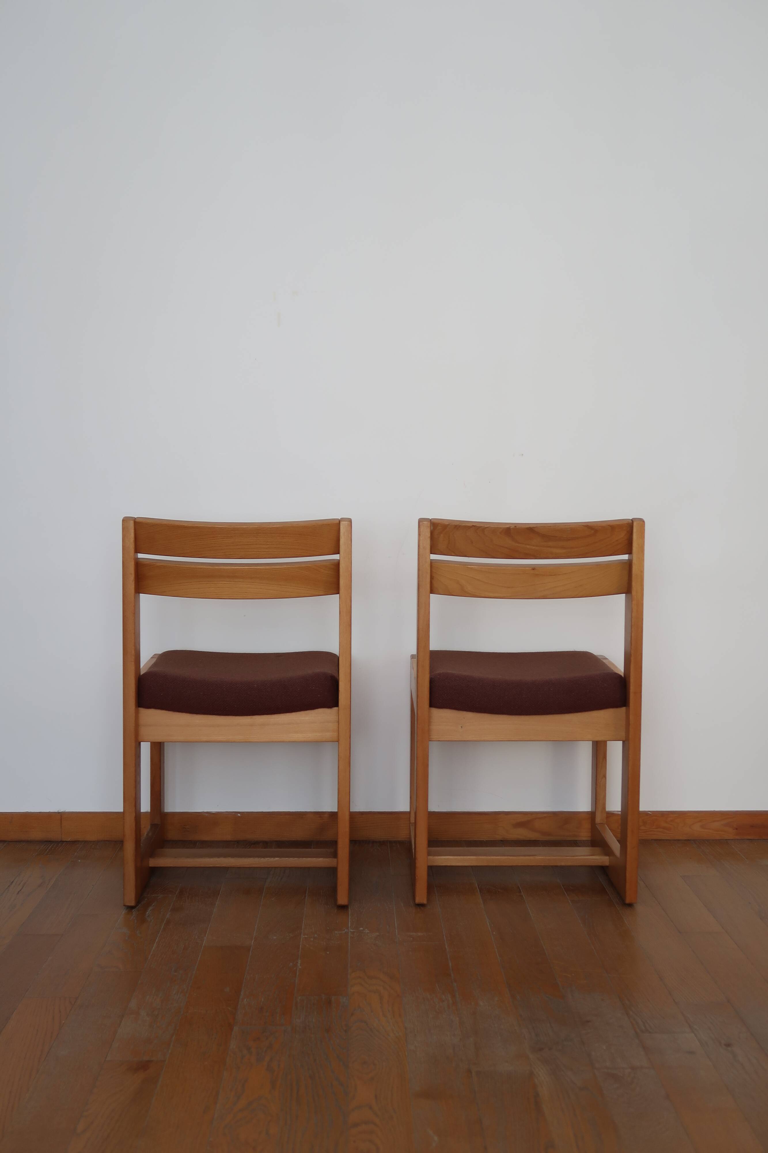Pair of chairs sleigh Maison Regain