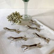 6 silver-plated knife rests in the shape of a horse. 1960s