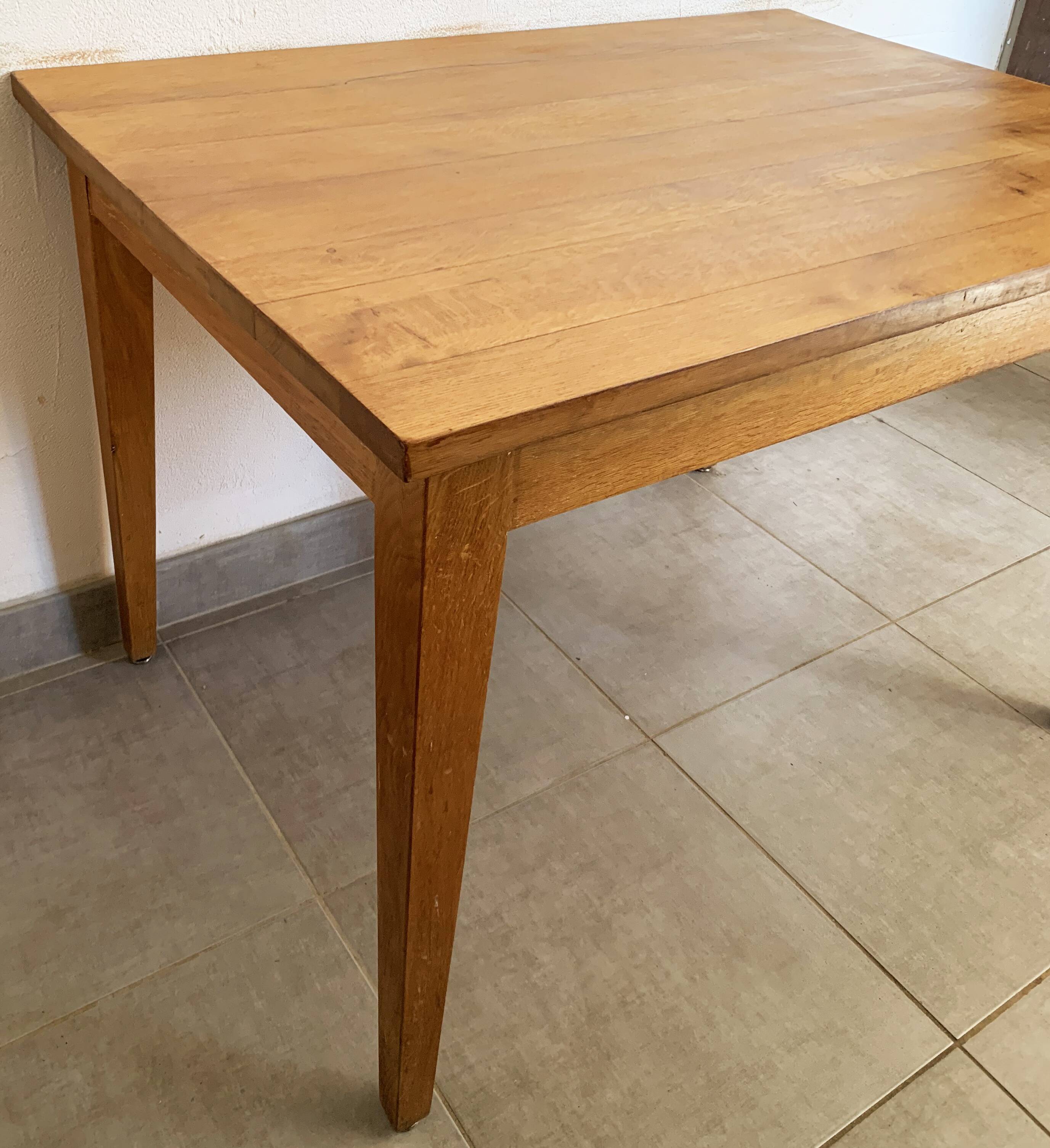 Table de ferme vintage ou bureau en bois massif