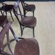 Set of 6 bistro chairs, josephine model, dark wood