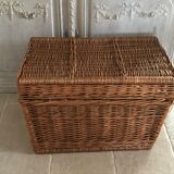 Vintage rattan trunk