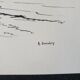 André Duculty (1912-1990) India ink on paper "Beachside" Signed lower right