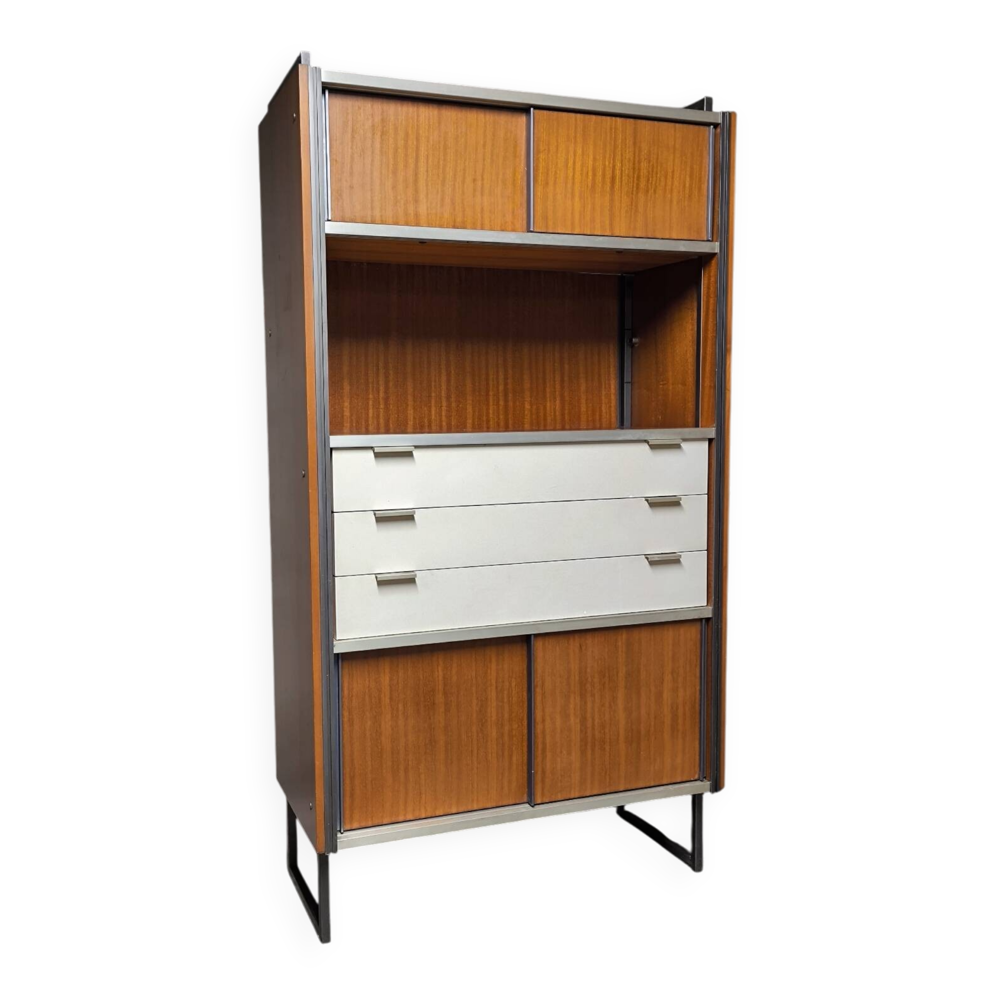 Vintage EFA bookcase and shelves by Georges Frydman