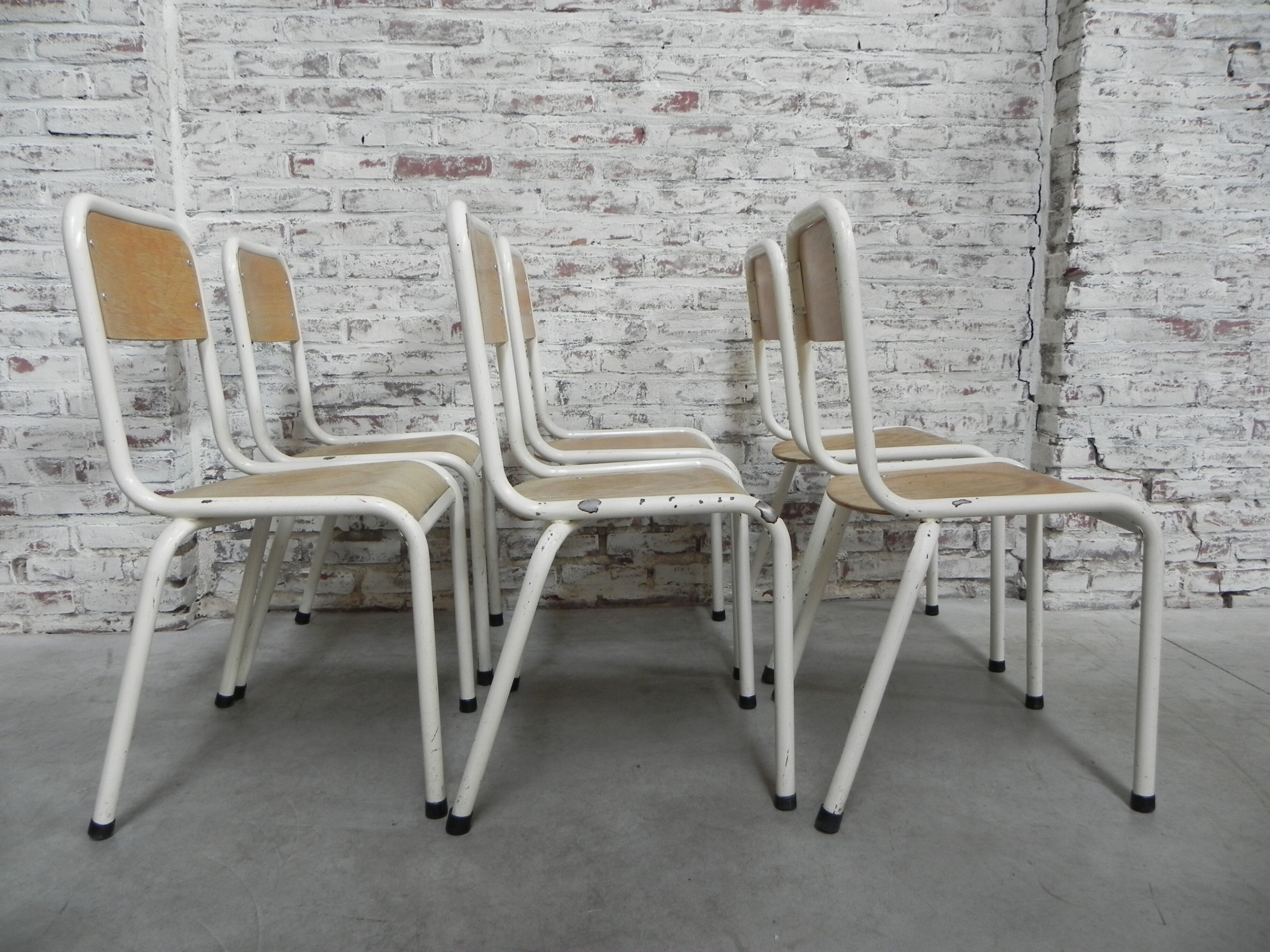 Set of 6 school chairs