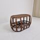 Italian Wicker and Rattan Coffee Table, 1970s