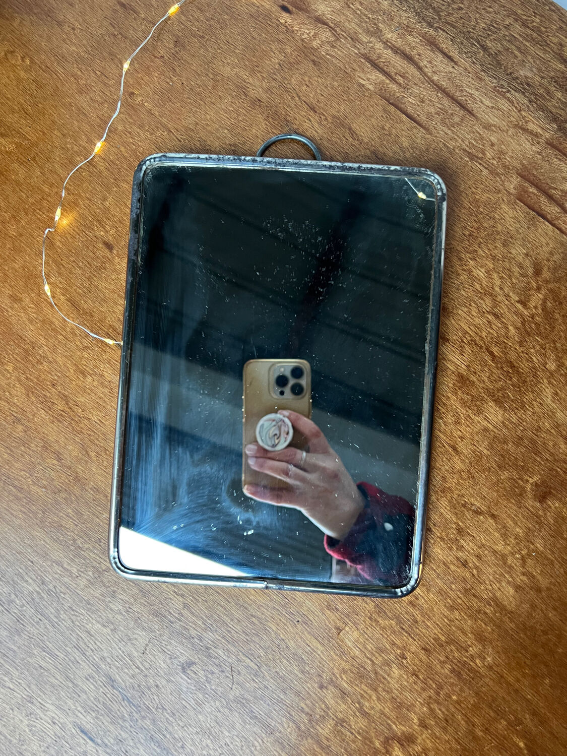 Antique barber's mirror