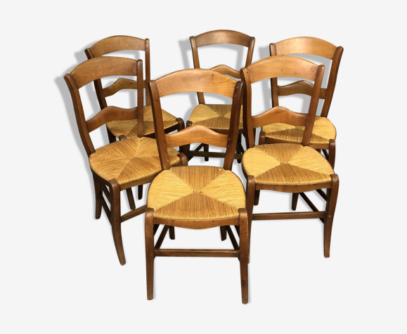6 chaises paillées | Selency
