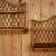 Pair of rattan wall shelves attributed to Audoux Minet