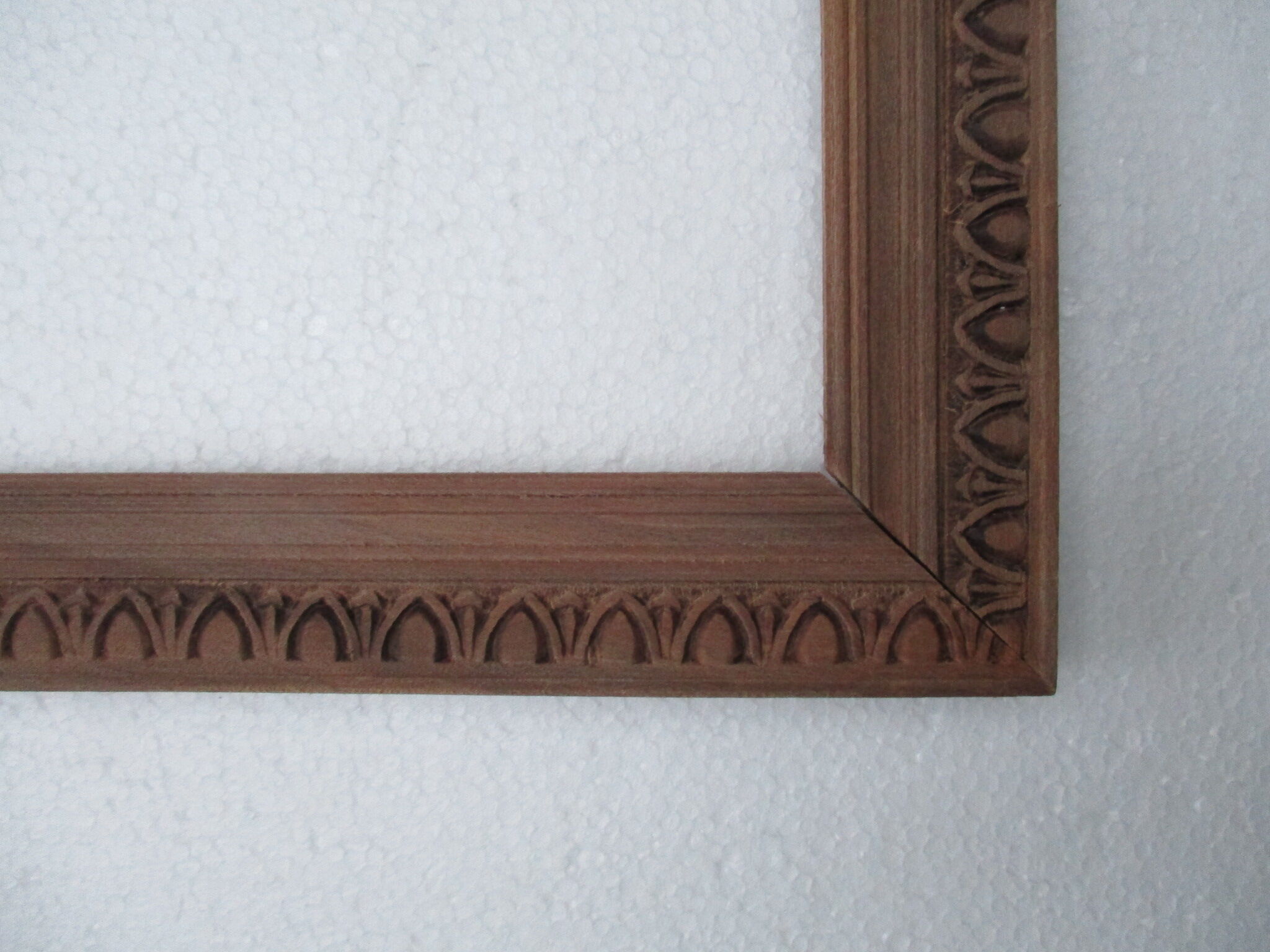 Pair of old wooden frames, oves decoration