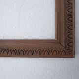 Pair of old wooden frames, oves decoration