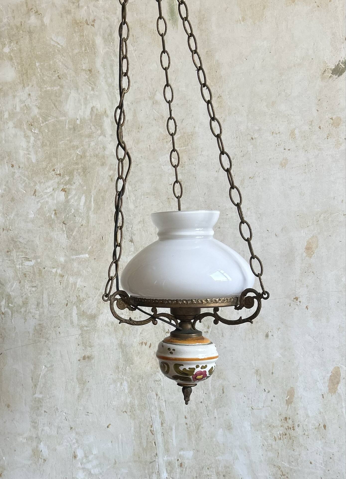 Suspension Faïence and Opaline - Vintage