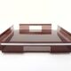 Plateau design 1970 en plexiglas fumé