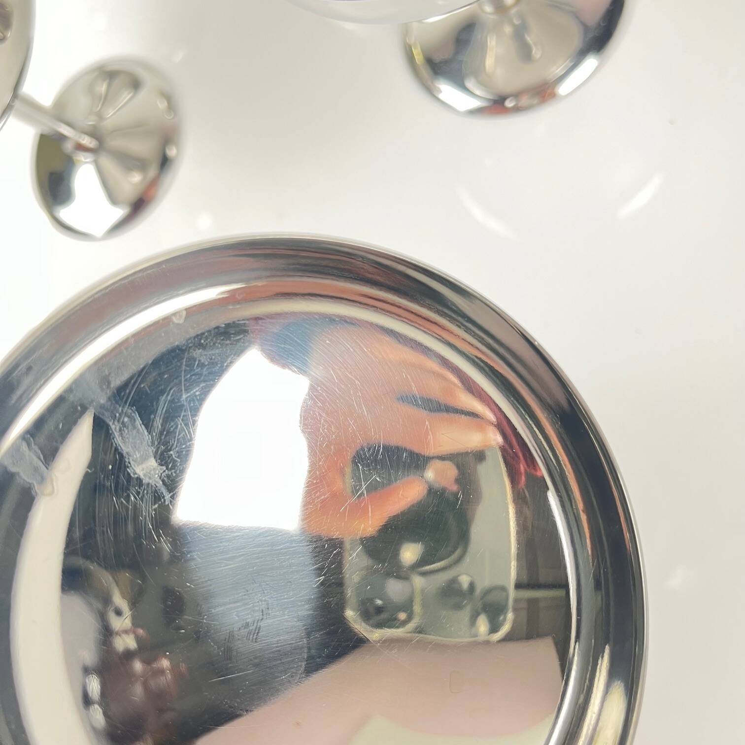 Set of 6 stainless steel ice cream cups, modern design