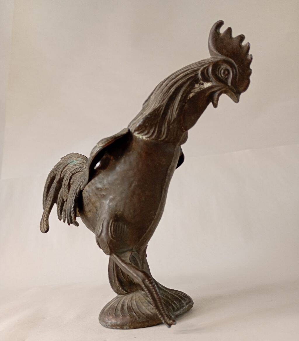 Vintage Rooster Metal Ashtray