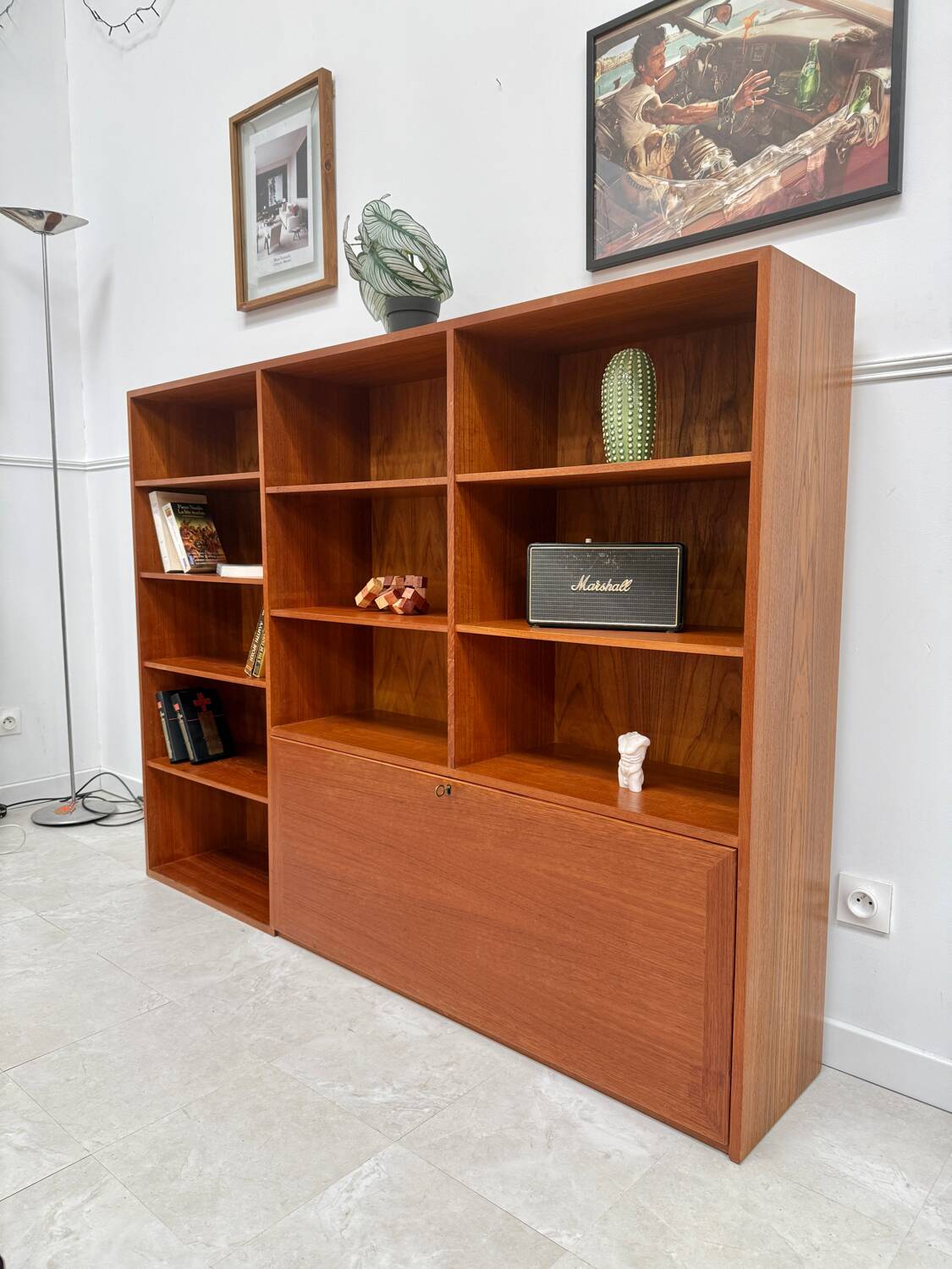 Scandinavian teak bookcase
