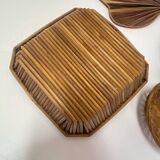 Wall composition baskets trays and fan
