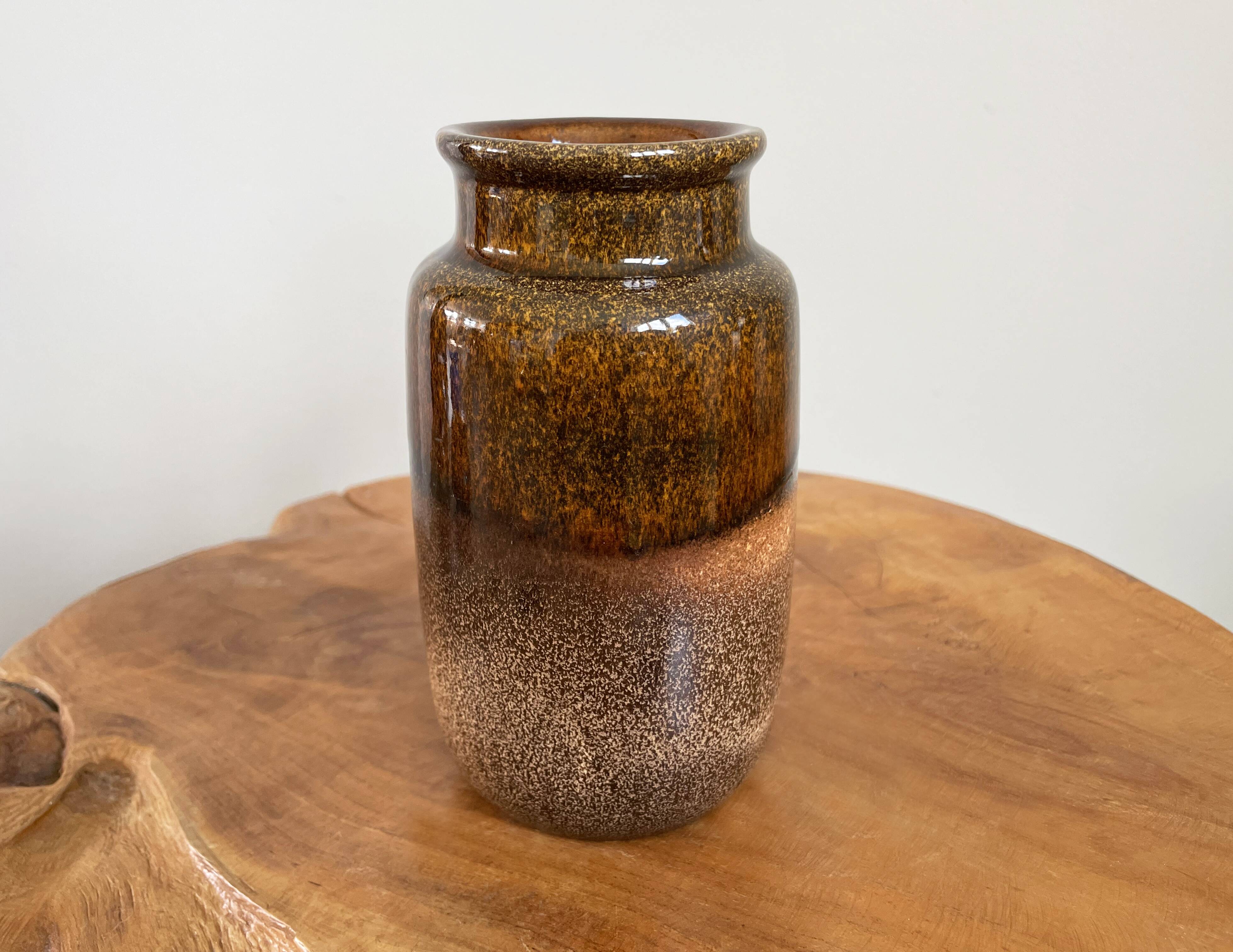 Vase brun, Scheurich 231-15 , poterie d’art ouest-allemande (WGP)