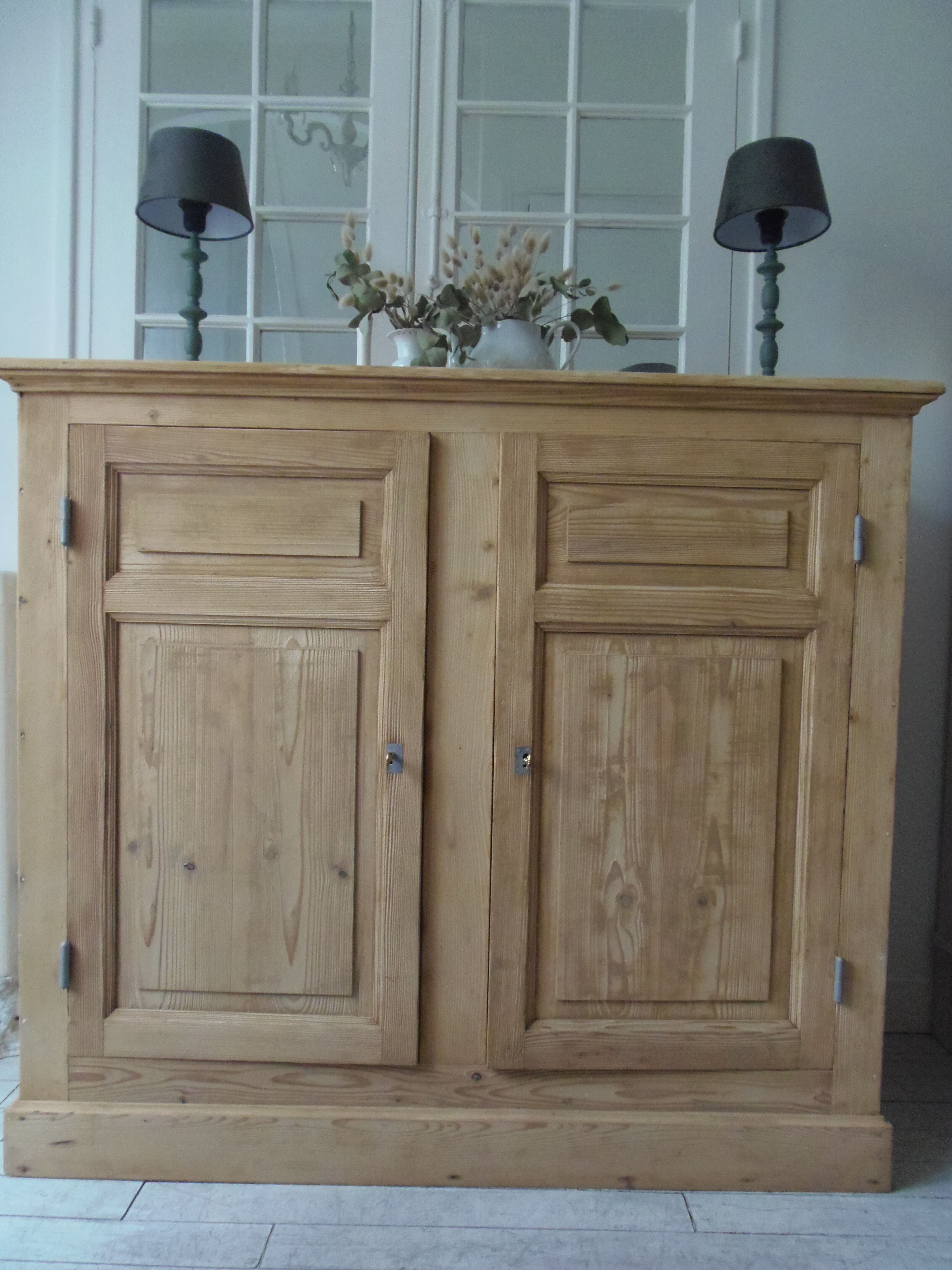 Vintage sideboard in raw pitchpin