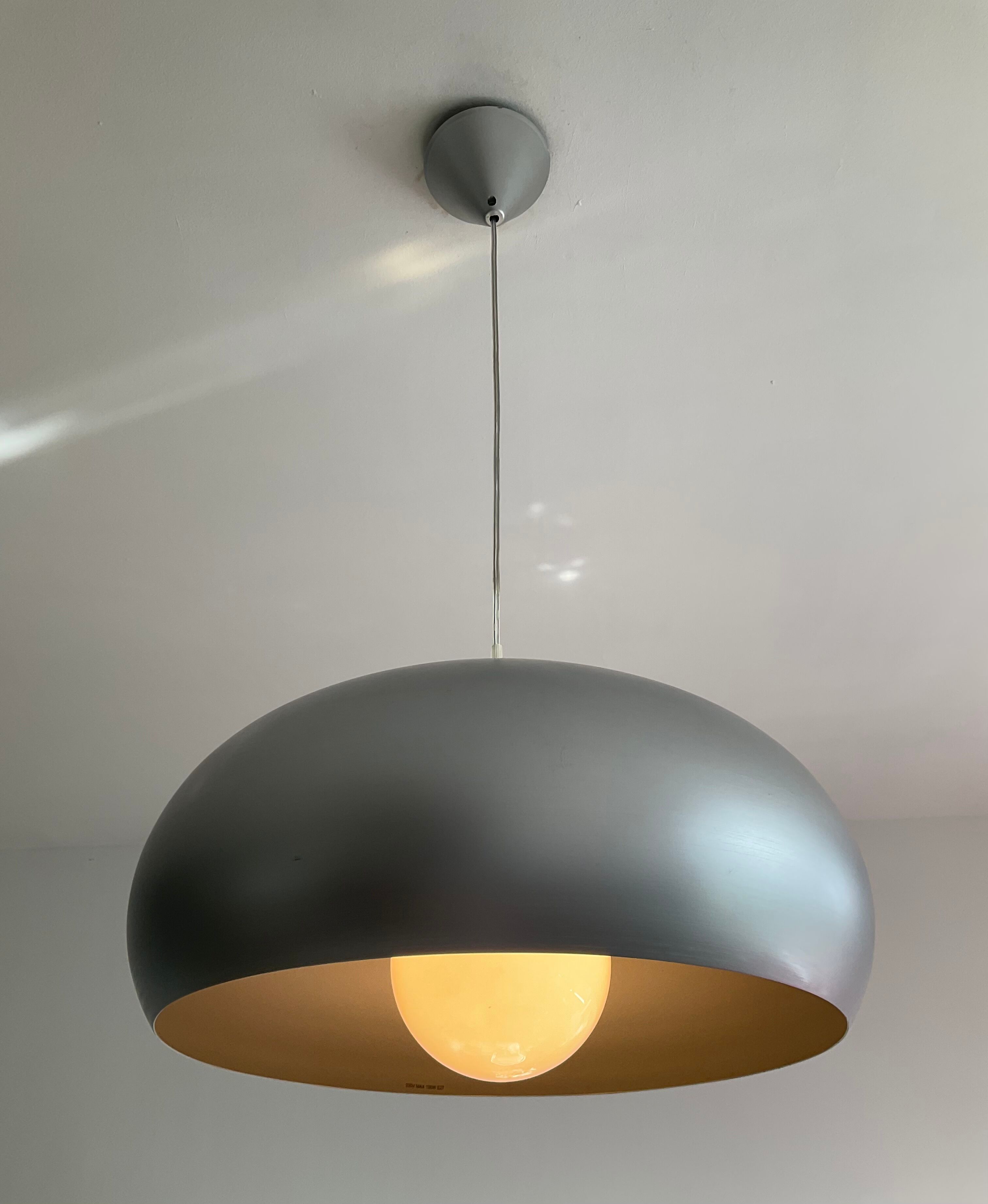 Vintage hanging lamp saucer aluminum years 70/80