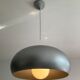 Vintage hanging lamp saucer aluminum years 70/80