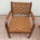 Paire de fauteuils bridge bois et corde