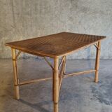Vintage rattan table