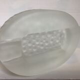 Empty pocket ashtray frosted glass