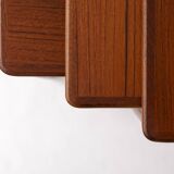 Set of 3 Teak Nesting Tables – 1970s Danish, Mid-Century Modern Design